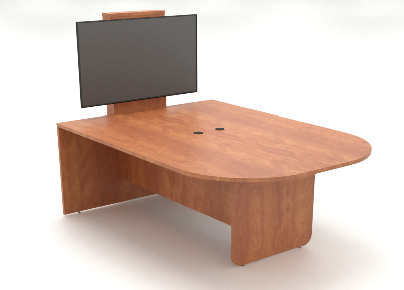 D Top Collaboration Table with TV Mount