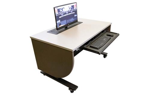 Sit/Stand Podium_Trolley_Casters