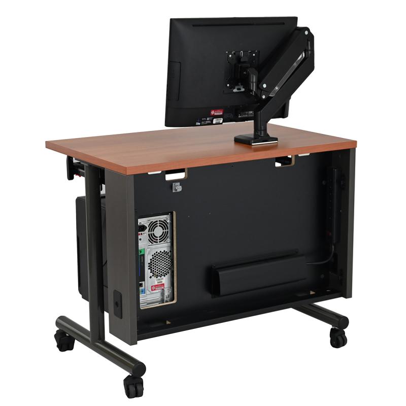 Computer Training Table With Articulating Monitor Arm
