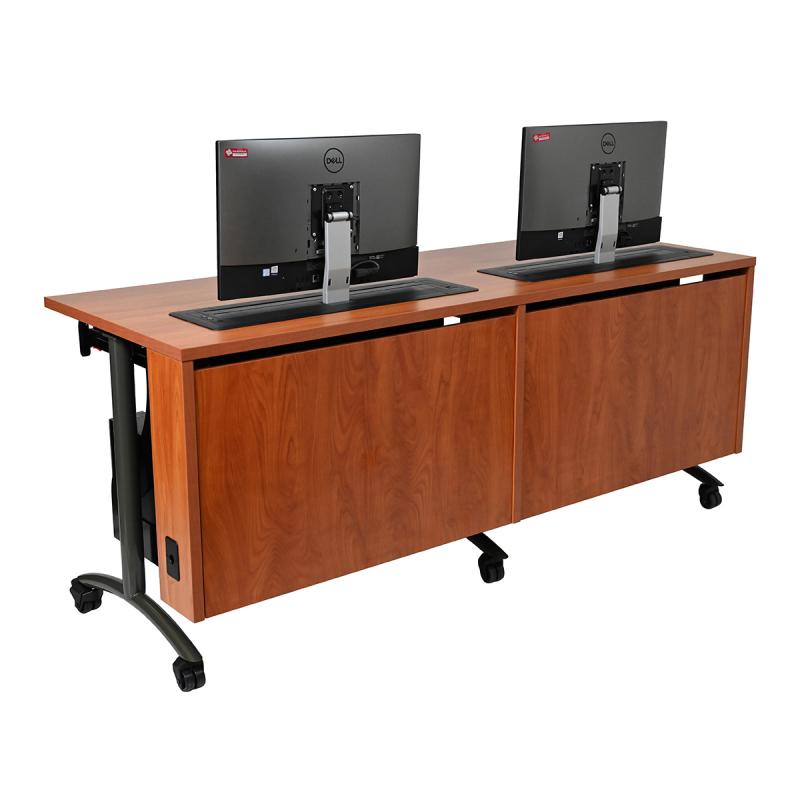 Computer Training Table w/ Trolley Monitor Lift